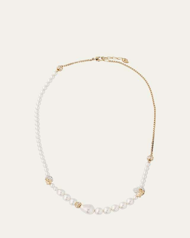 Pearly Skull Necklace